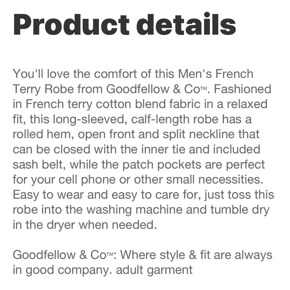 Goodfellow & Co. Men’s Knit Robe - Picture 3 of 3